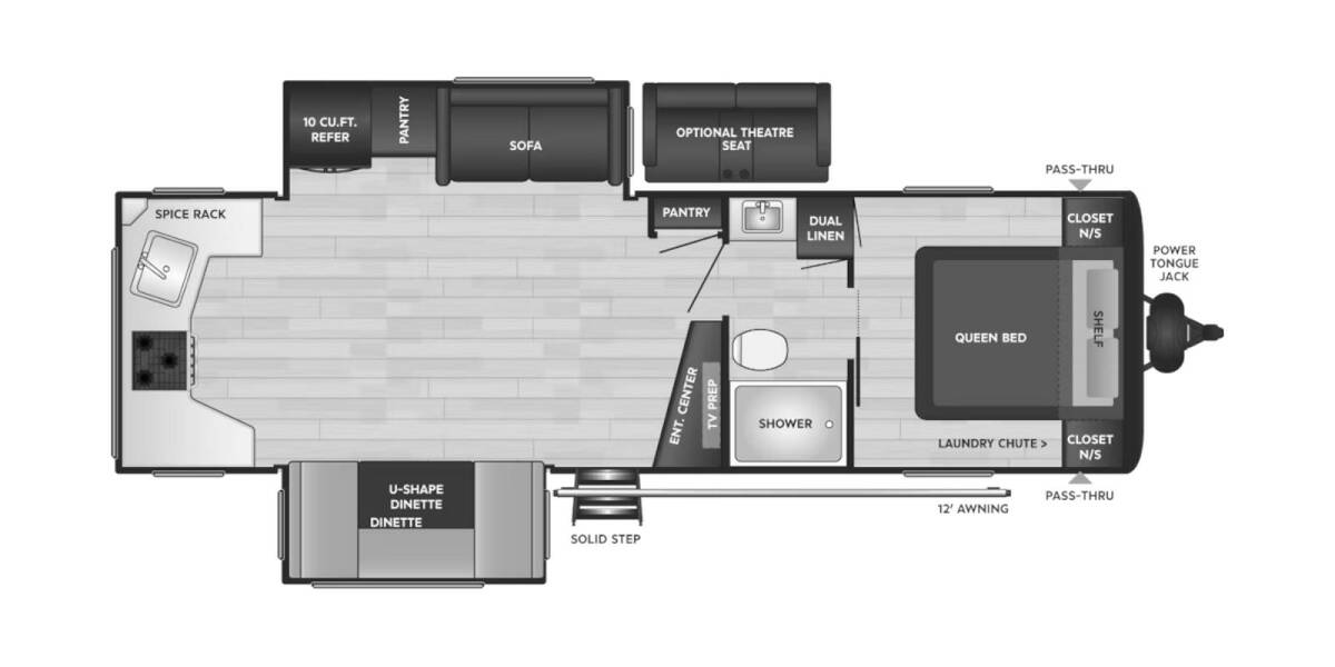 2024 Keystone Springdale 281RK Travel Trailer at Homestead RV Center STOCK# 2302 Floor plan Layout Photo